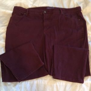 Burgundy Gloria Vanderbilt Amanda jeans